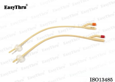 EasyThru Lubricious Hydrophilic Coating Latex Foley Catheters Urine Drainage