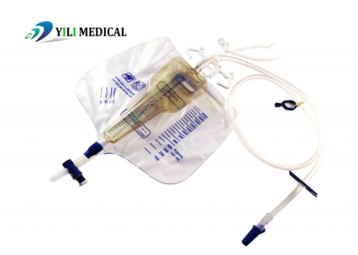 Disposable medical portable 500ml+2000ml Urine meter drainage bag