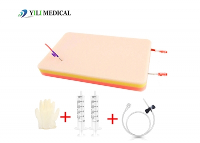 Medical intravenous blood return kit medical students and nurse blood collection punture practice skin pad