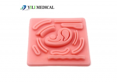 Laparoscopic 3D silicone abdominal multi-wound suture module