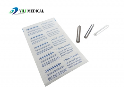 Surgical medical sterile stainless steel blood lancet