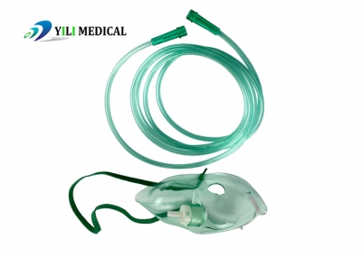  Cpap Full Face Disposable Medical Oxygen Mask with nebulizer and Tube